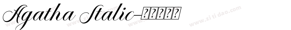 Agatha Italic字体转换